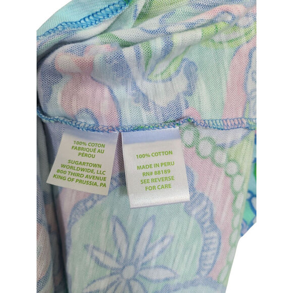 Lilly Pulitzer Kirby Colorful Cotton Printed Top Size Medium - Picture 6 of 7